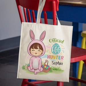 Chasseur d'œufs de Pâques officiel - Sac fourre-tout personnalisé pour la famille - Cadeau pour les membres de la famille