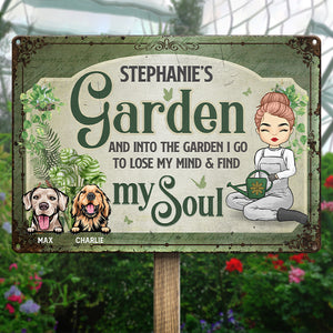 Je vais perdre la tête et trouver mon âme - Panneau en métal personnalisé pour décoration de jardin - Cadeau de pendaison de crémaillère pour les amateurs de jardinage