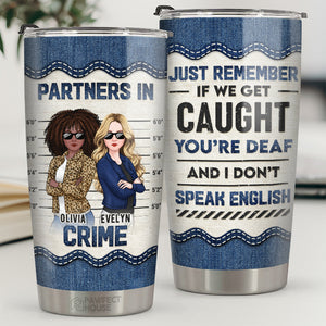 Meilleure amie, partenaires de crime - Gobelet personnalisé pour meilleure amie - Cadeau pour meilleures amies, meilleures amies, sœurs