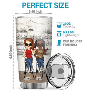 Les amis peuvent aller et venir, mais les souvenirs ivres avec vos meilleures amies durent toute une vie - Verre personnalisé Bestie - Cadeau pour meilleures amies, meilleures amies, sœurs