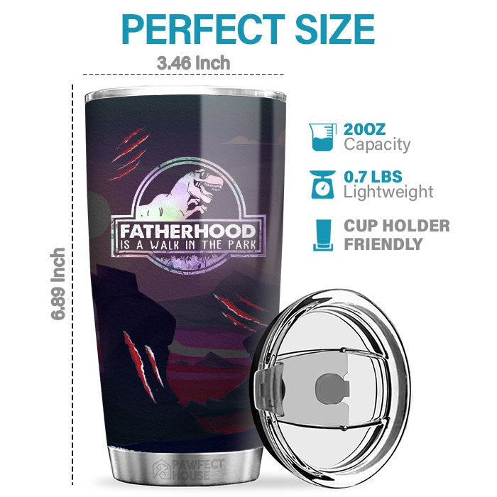 Cadeau pour papa – La paternité est une promenade de santé – Version sombre – Verre personnalisé