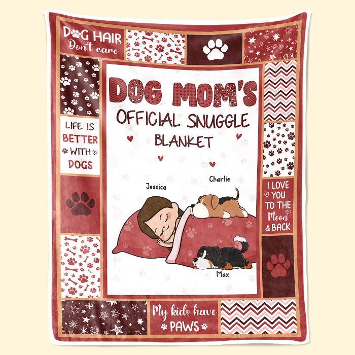 Couverture douillette officielle pour maman chien - Couverture personnalisée pour chien - Cadeau pour propriétaires et amoureux des animaux