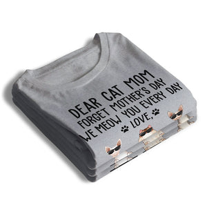 Nous vous miaulons tous les jours - T-shirt unisexe personnalisé avec chat, sweat à capuche, sweat-shirt - Cadeau de fête des mères, d'anniversaire pour les propriétaires d'animaux et les amoureux des animaux