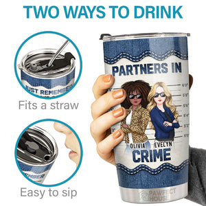 Meilleure amie, partenaires de crime - Gobelet personnalisé pour meilleure amie - Cadeau pour meilleures amies, meilleures amies, sœurs