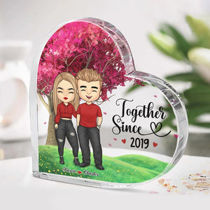 Je suis à toi, aucun retour ni remboursement - Plaque acrylique personnalisée en forme de cœur pour couple - Cadeau pour mari et femme, anniversaire