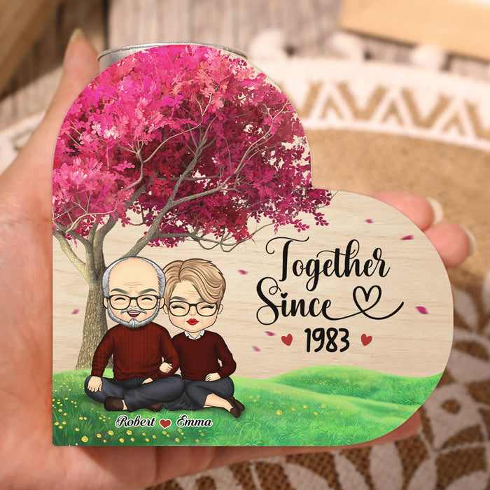 Je suis à toi, pas de retour ni de remboursement - Bougeoir personnalisé en forme de cœur pour couple - Cadeau pour mari et femme, anniversaire