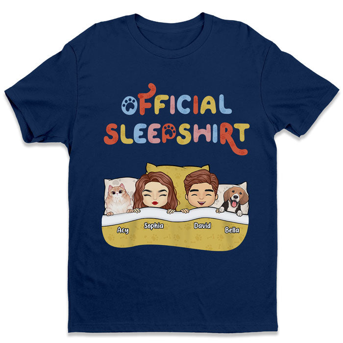 T-shirt de nuit officiel Couple &amp; Pets - T-shirt unisexe personnalisé, sweat à capuche et sweat-shirt - Cadeau pour couples, propriétaires d'animaux et amoureux des animaux