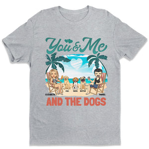 Vacances d'été pour toi, moi et les chiens - Cadeau pour couple, mari et femme - T-shirt unisexe personnalisé