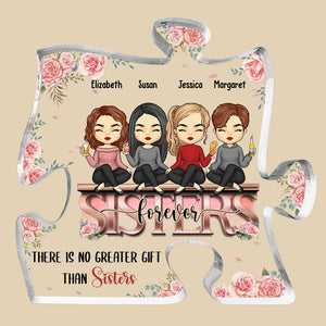 Il n'y a pas de plus beau cadeau que des sœurs - Plaque acrylique personnalisée en forme de puzzle pour meilleure amie - Cadeau pour meilleures amies, meilleures amies, sœurs