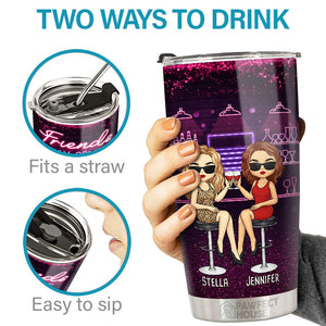 Les amis qui boivent ensemble restent ensemble - Verre personnalisé Bestie - Cadeau pour les meilleures amies, BFF, sœurs
