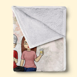 Nous espérons que chaque fois que vous blottirez cette couverture - Couverture personnalisée familiale - Fête des Mères, cadeau d'anniversaire pour maman