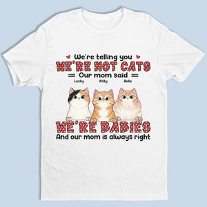 Nous ne sommes pas des animaux de compagnie, nous sommes des bébés - T-shirt unisexe personnalisé pour chien et chat, sweat à capuche, sweat-shirt - Cadeau pour les propriétaires d'animaux de compagnie, les amoureux des animaux