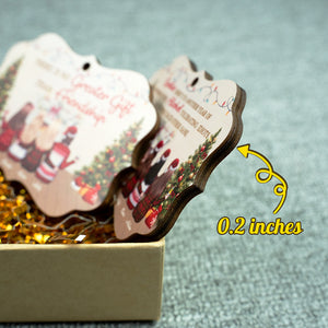Les sœurs seront toujours liées par le cœur - Décoration de Noël personnalisée en bois/aluminium en forme de Benelux - Cadeau pour meilleure amie, meilleure amie, sœur, cadeau d'anniversaire pour meilleure amie et amie, cadeau de Noël