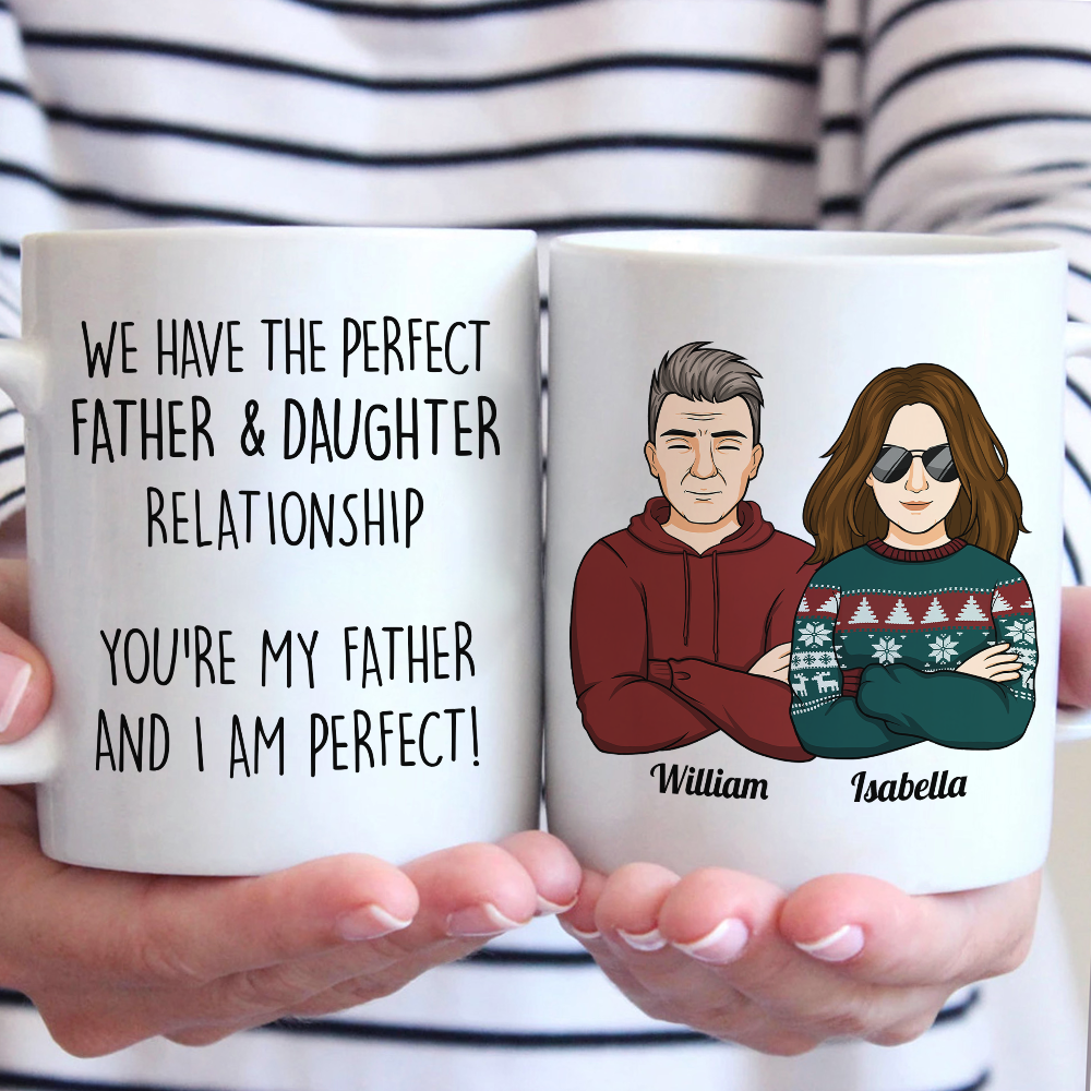 Nous avons la relation parfaite - Tasse personnalisée familiale - Cadeau pour les membres de la famille