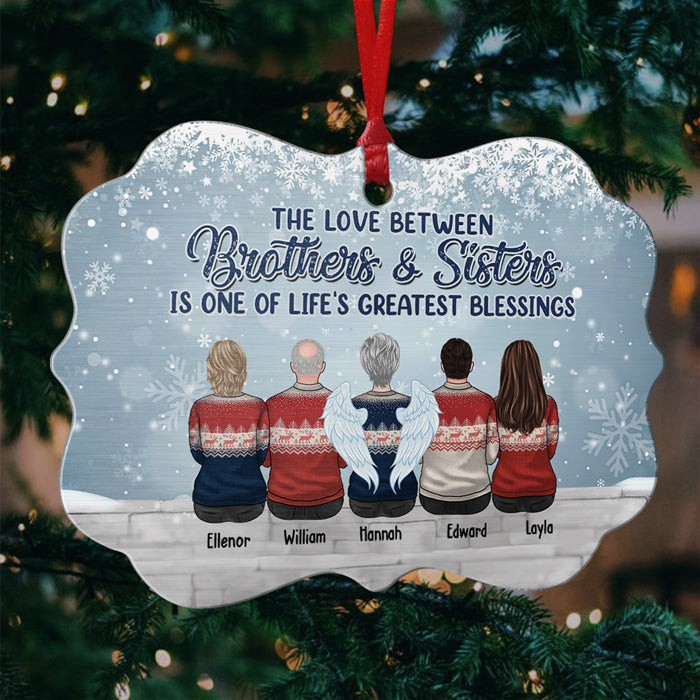 Frères et sœurs jamais séparés, peut-être à distance, mais jamais dans le cœur - Décoration de Noël personnalisée en bois et aluminium en forme de Benelux - Cadeau pour frères et sœurs, cadeau de Noël
