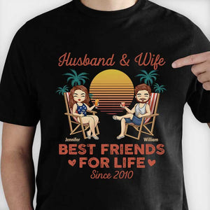Meilleurs amis pour la vie - T-shirt unisexe personnalisé, sweat à capuche, sweat-shirt - Cadeau pour couple, mari et femme, anniversaire, fiançailles, mariage, cadeau de mariage