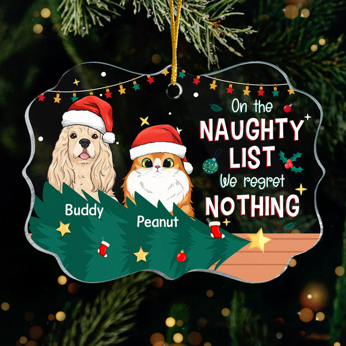 J'ai été un très bon chat/chien cette année - Décoration de Noël personnalisée en acrylique en forme de Benelux - Télécharger une image, cadeau pour les amoureux des animaux, cadeau de Noël