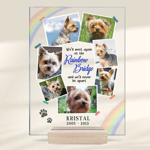 Nous nous reverrons au pont arc-en-ciel - Télécharger une image - Plaque acrylique personnalisée