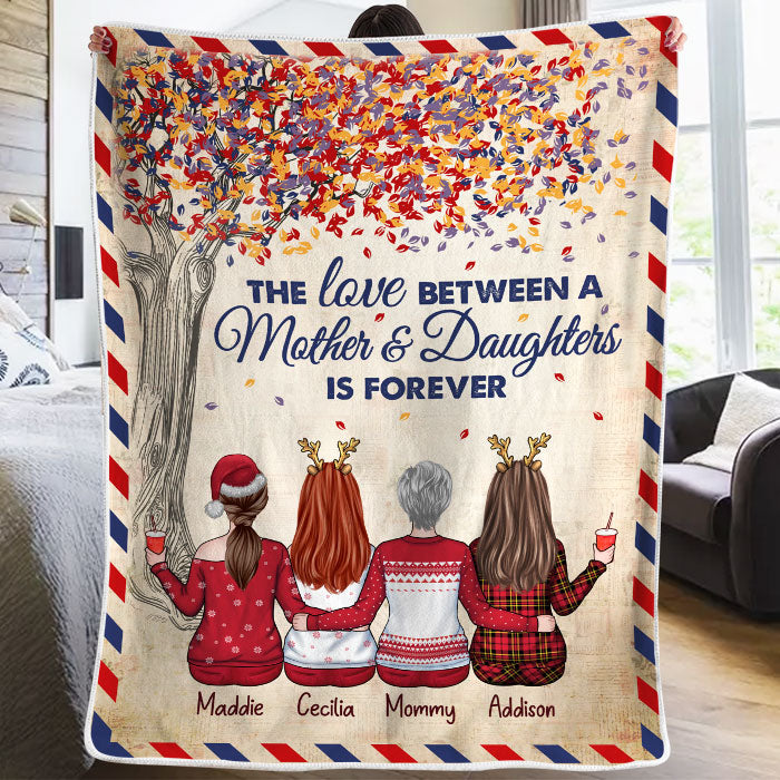 L'amour entre une mère et ses filles est éternel - Couverture personnalisée - Cadeau pour la famille, cadeau de Noël