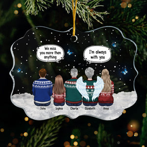Tu nous manques plus que tout - Ornement commémoratif personnalisé - Forme Benelux en acrylique - Cadeau de condoléances, cadeau de Noël pour les membres de la famille