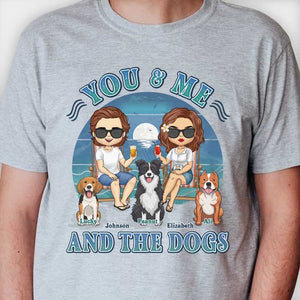 Toi, moi et les chiens - T-shirt unisexe personnalisé, sweat à capuche, sweat-shirt - Cadeau pour couple, mari, femme, anniversaire, fiançailles, mariage, cadeau de mariage