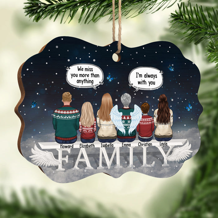 Tu nous manques plus que tout - Ornement commémoratif personnalisé - Forme Benelux en bois - Cadeau de condoléances, cadeau de Noël pour les membres de la famille