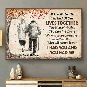 Nous nous sommes aimés - Affiche horizontale personnalisée pour couple - Cadeau pour mari et femme, anniversaire