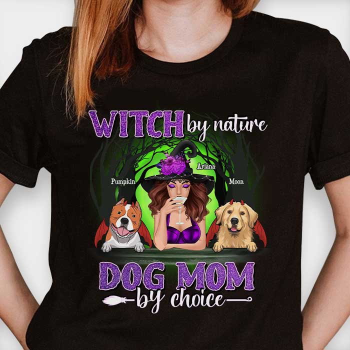 T-shirt, sweat à capuche et sweat-shirt unisexe personnalisé « Sorcière par nature » - Cadeau pour sorcières, amoureux des animaux, cadeau d'Halloween