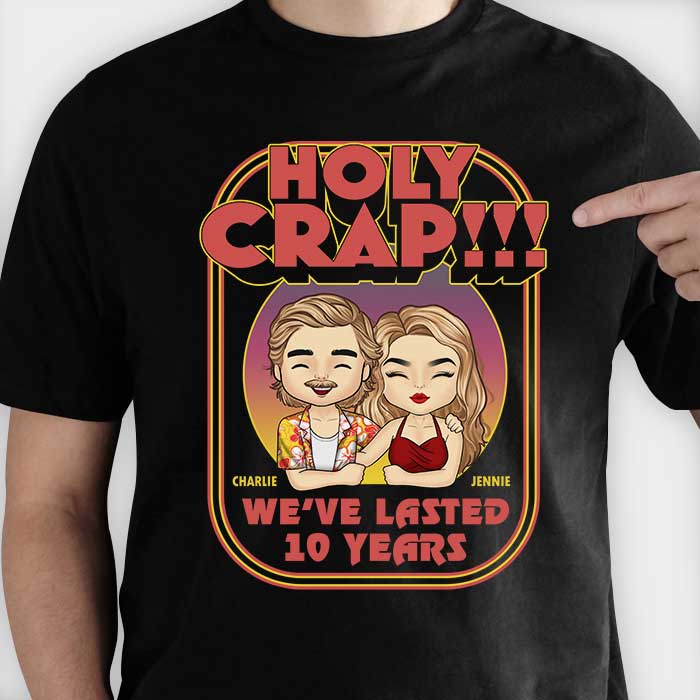 Oh là là ! On a tenu des années ! T-shirt, sweat à capuche ou sweat-shirt unisexe personnalisé – Cadeau pour couple, mari et femme, anniversaire, fiançailles, mariage, etc.