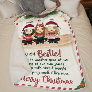 Voici une autre année de liens ensemble - Couverture personnalisée Bestie - Cadeau de Noël pour les meilleures amies, BFF, sœurs