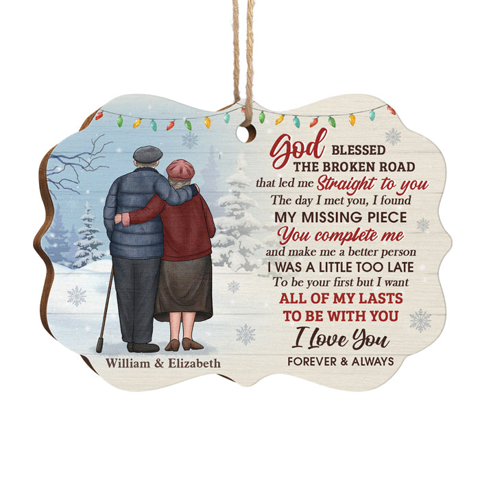 Je t'aime, pour toujours et à jamais - Décoration de Noël en bois personnalisée en forme de Benelux - Cadeau pour couple, mari, femme, anniversaire, fiançailles, mariage, cadeau de mariage, cadeau de Noël