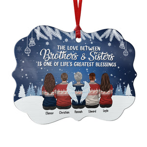 L'amour entre frère et sœur est l'une des plus grandes bénédictions de la vie - Décoration de Noël personnalisée en acrylique, bois et aluminium en forme de Benelux - Cadeau pour frères et sœurs, cadeau de Noël