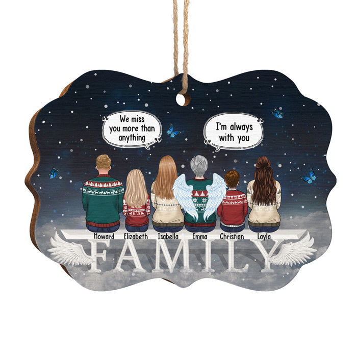 Tu nous manques plus que tout - Ornement commémoratif personnalisé - Forme Benelux en bois - Cadeau de condoléances, cadeau de Noël pour les membres de la famille