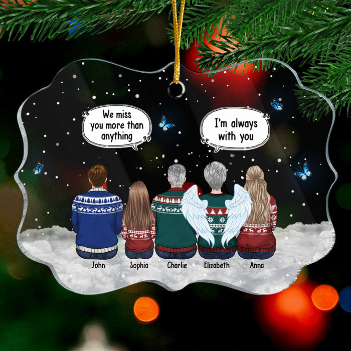 Tu nous manques plus que tout - Ornement commémoratif personnalisé - Forme Benelux en acrylique - Cadeau de condoléances, cadeau de Noël pour les membres de la famille