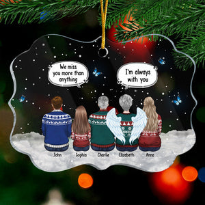 Tu nous manques plus que tout - Ornement commémoratif personnalisé - Forme Benelux en acrylique - Cadeau de condoléances, cadeau de Noël pour les membres de la famille