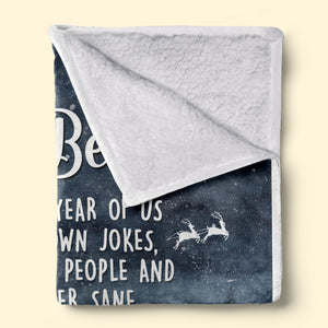 Voici une autre année de liens ensemble - Couverture personnalisée Bestie - Cadeau de Noël pour les meilleures amies, BFF, sœurs