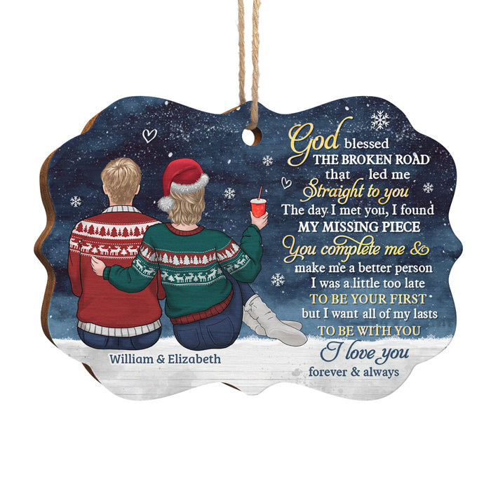 Tu me complète – Décoration de Noël en bois personnalisée en forme de Benelux – Cadeau pour couple, mari et femme, anniversaire, fiançailles, mariage, cadeau de mariage, cadeau de Noël
