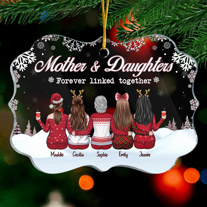 L'amour entre mère et fille est éternel - Décoration de Noël personnalisée en acrylique en forme de Benelux - Cadeau pour la famille, cadeau de Noël