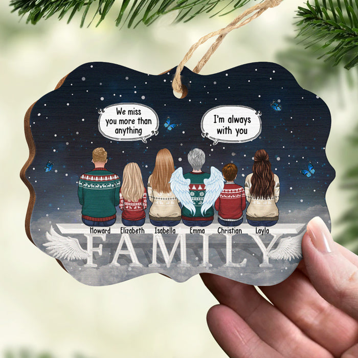 Tu nous manques plus que tout - Ornement commémoratif personnalisé - Forme Benelux en bois - Cadeau de condoléances, cadeau de Noël pour les membres de la famille