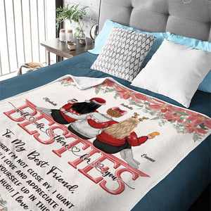 Je veux que tu saches que je t'aime et que je t'apprécie - Couverture personnalisée personnalisée - Cadeau pour meilleure amie, meilleure amie, sœur, cadeau d'anniversaire pour meilleure amie et amie, cadeau de Noël
