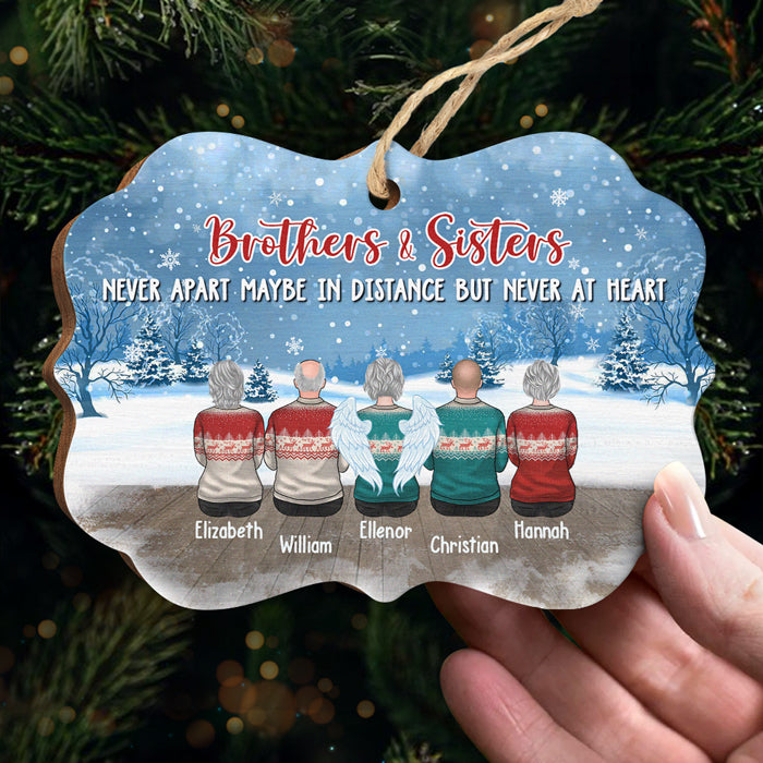 C'est nous - Un peu de folie, un peu de bruit et beaucoup d'amour - Ornement personnalisé pour la famille - Bois en forme de Benelux - Cadeau de Noël pour frères et sœurs