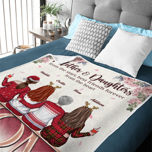 To Us, You Are The World - Family Personalized Custom Blanket - Christmas Gift For Mother From Daughter
