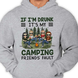 C'est la faute de mon ami campeur - T-shirt unisexe personnalisé, sweat à capuche - Cadeau pour les amateurs de camping, cadeau pour la meilleure amie