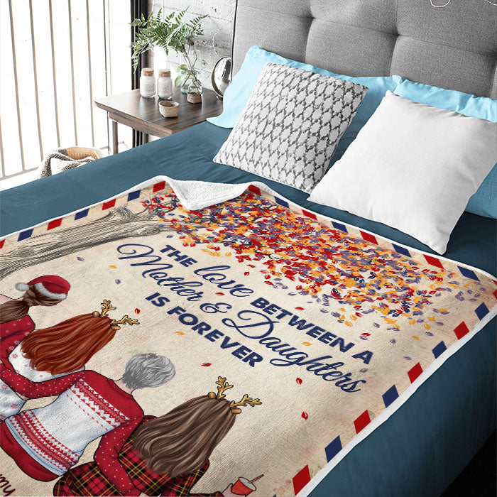 L'amour entre une mère et ses filles est éternel - Couverture personnalisée - Cadeau pour la famille, cadeau de Noël