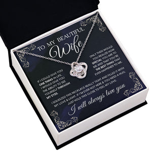 I Will Always Love You - Couple Love Knot Necklace - Gift For Wife, Anniversary