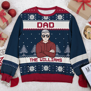 Noël, c'est la famille, papa, maman ! Sweat-shirt personnalisé pour la famille, pull en laine unisexe, cadeau de Noël pour les membres de la famille
