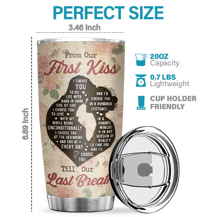 Je veux juste être ton dernier tout pour toujours et à jamais - Gobelet personnalisé - Cadeau pour couple, mari femme, anniversaire, fiançailles, mariage, cadeau de mariage