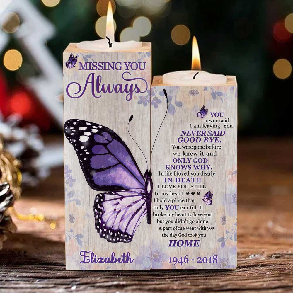 Missing You Always - Personalized Candle Holder.