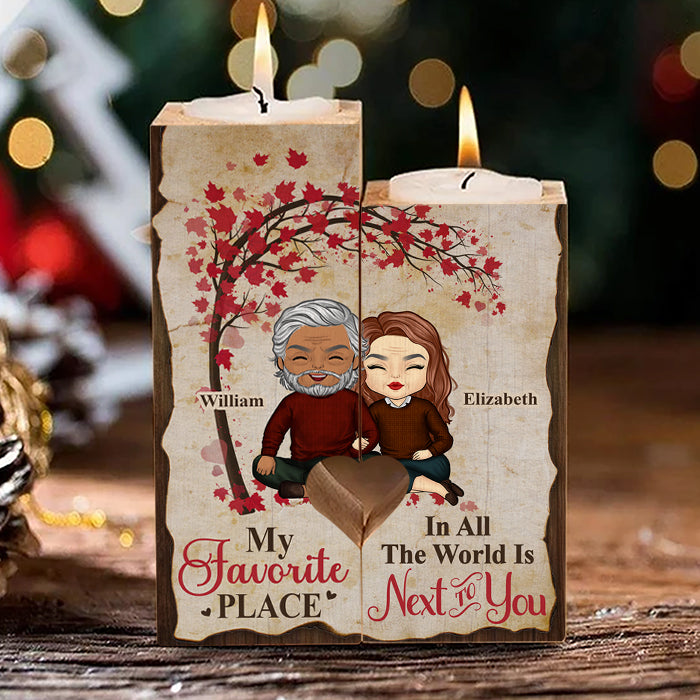 Staying Next To You Is My Favorite Thing - Gift For Couples, Personalized Candle Holder.