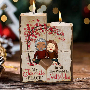 Staying Next To You Is My Favorite Thing - Gift For Couples, Personalized Candle Holder.